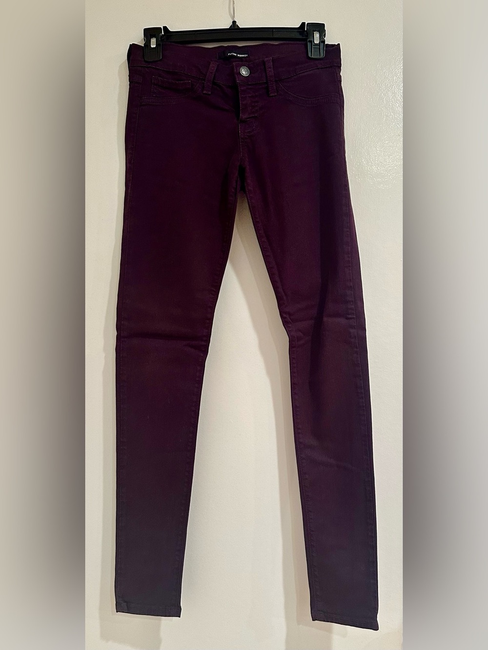 Flying Monkey Eggplant Purple / Deep Plum Skinny Jeans Size 3